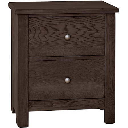 Transitional 2-Drawer Nightstand