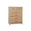 Vaughan Bassett Crafted Oak - Bleached White 5-Drawer Bedroom Chest