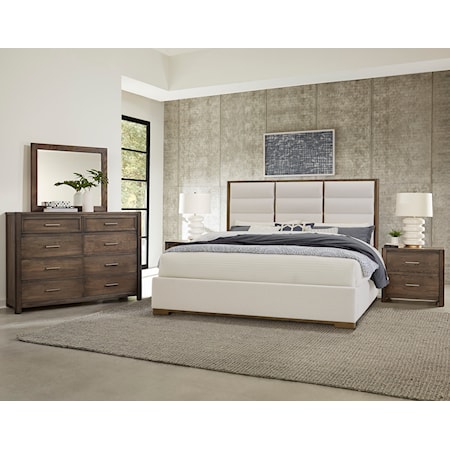 Transitional Upholstered Queen Bedroom Set