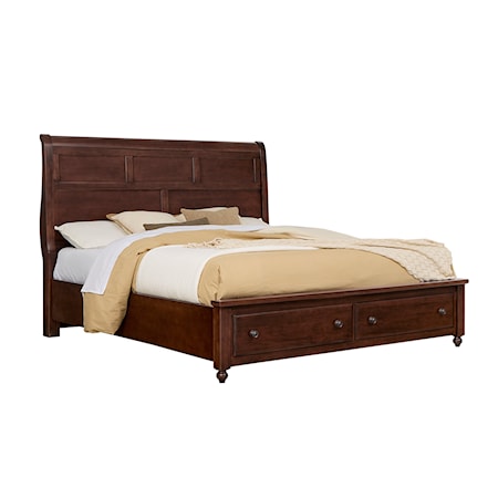 King Sleigh Storage Bed