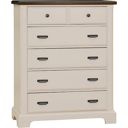 Two-Tone Chest -5 Drawer