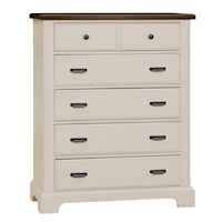 Casual 2-Tone Chest of Drawers