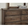 Vaughan Bassett Crafted Oak - Aged Grey 8-Drawer Dresser