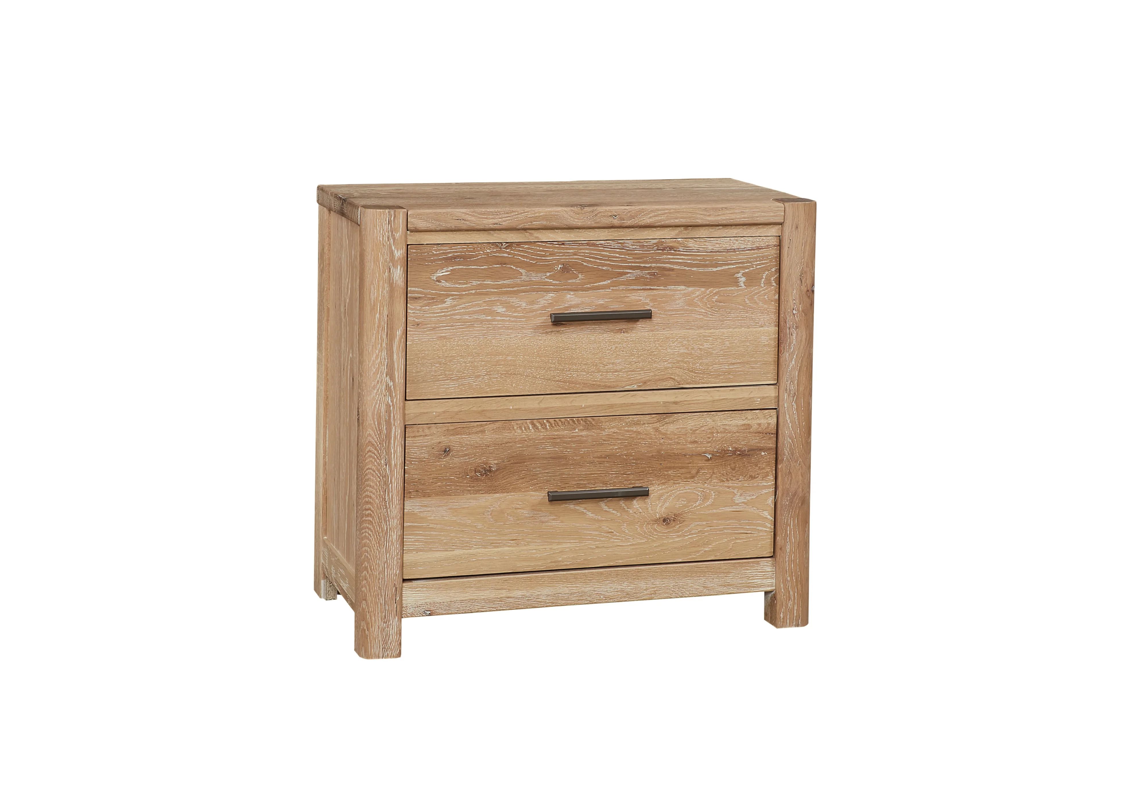 Vaughan Bassett Crafted Oak - Bleached White 795-227 Farmhouse 2-Drawer ...