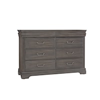 Traditional 8-Drawer Dresser with Hidden Felt-Lined Drawers