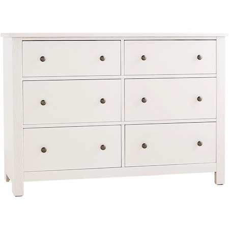 Transitional 6-Drawer Dresser