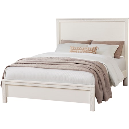 Transitional King Panel Bed with Low-Profile Footboard