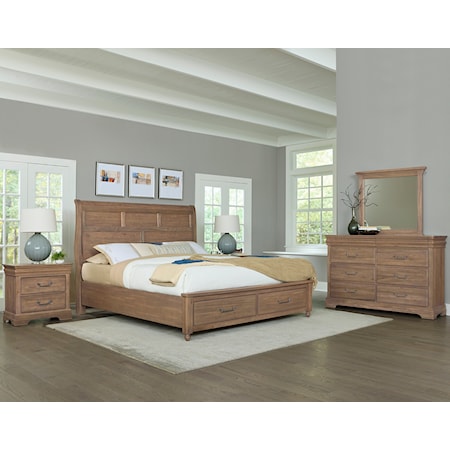 King Sleigh Storage Bed