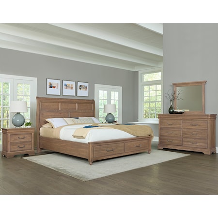 Queen Sleigh Storage Bed