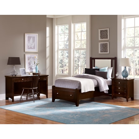 4-Piece Linen Upholstered Twin Bedroom Set