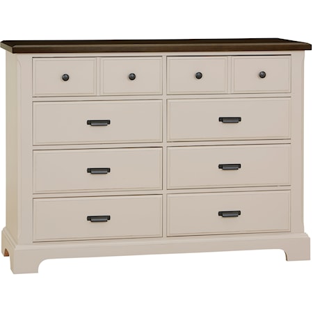 Casual 2-Tone Dresser with 8-Drawers