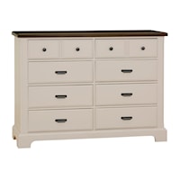 Casual 2-Tone Dresser with 8-Drawers