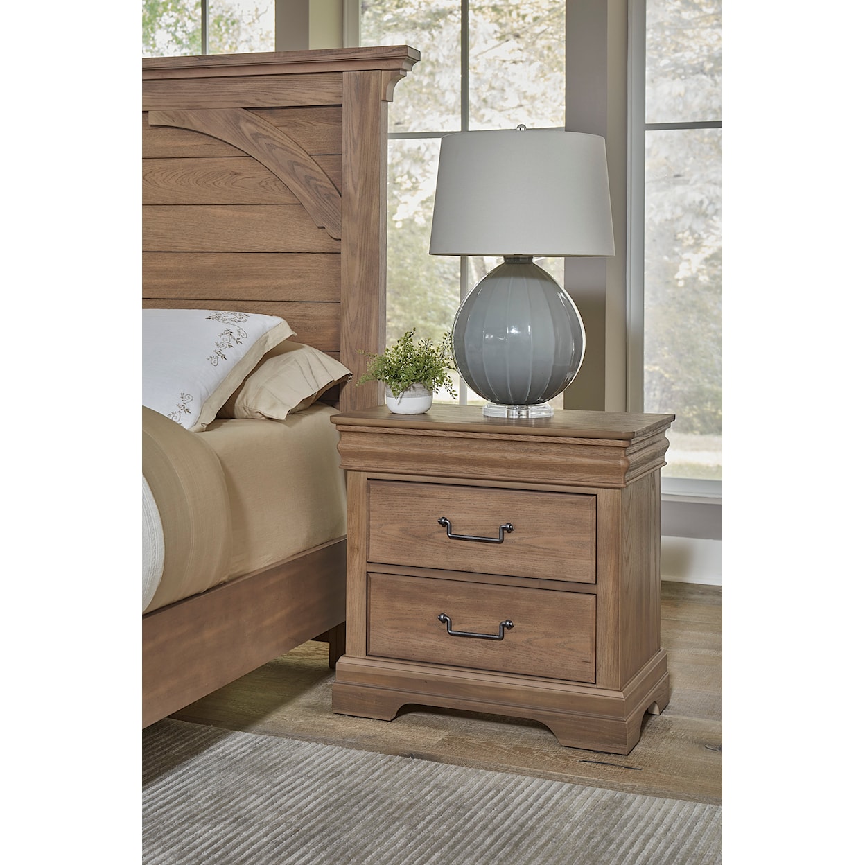 Vaughan-Bassett Vista 2-Drawer Nightstand