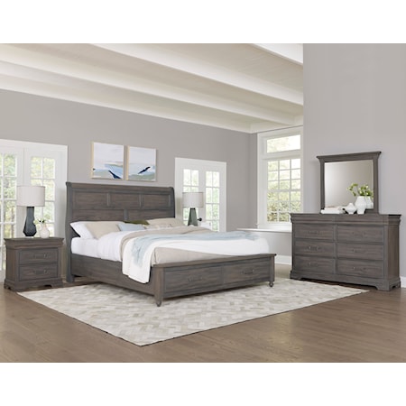 King Sleigh Storage Bed