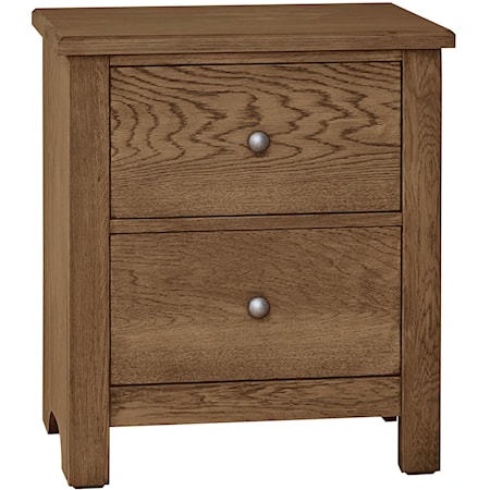 Transitional 2-Drawer Nightstand