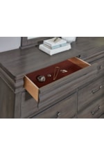 Vaughan Bassett Vista Traditional 5-Drawer Chest with Hidden Felt-Lined Drawer