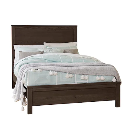 Transitional Full Panel Bed with Low-Profile Footboard