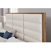 Vaughan Bassett Crafted Oak - Natural Oak Upholstered Queen Panel Bed