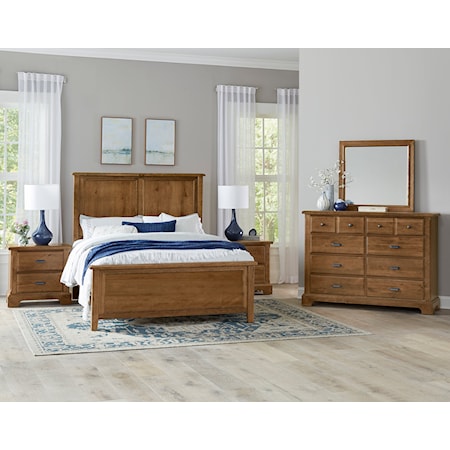 King Amish Panel Bed