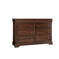 Traditional 8-Drawer Dresser with Hidden Felt-Lined Drawers