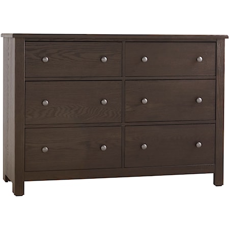 Transitional 6-Drawer Dresser