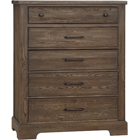 Rustic 5-Drawer Chest