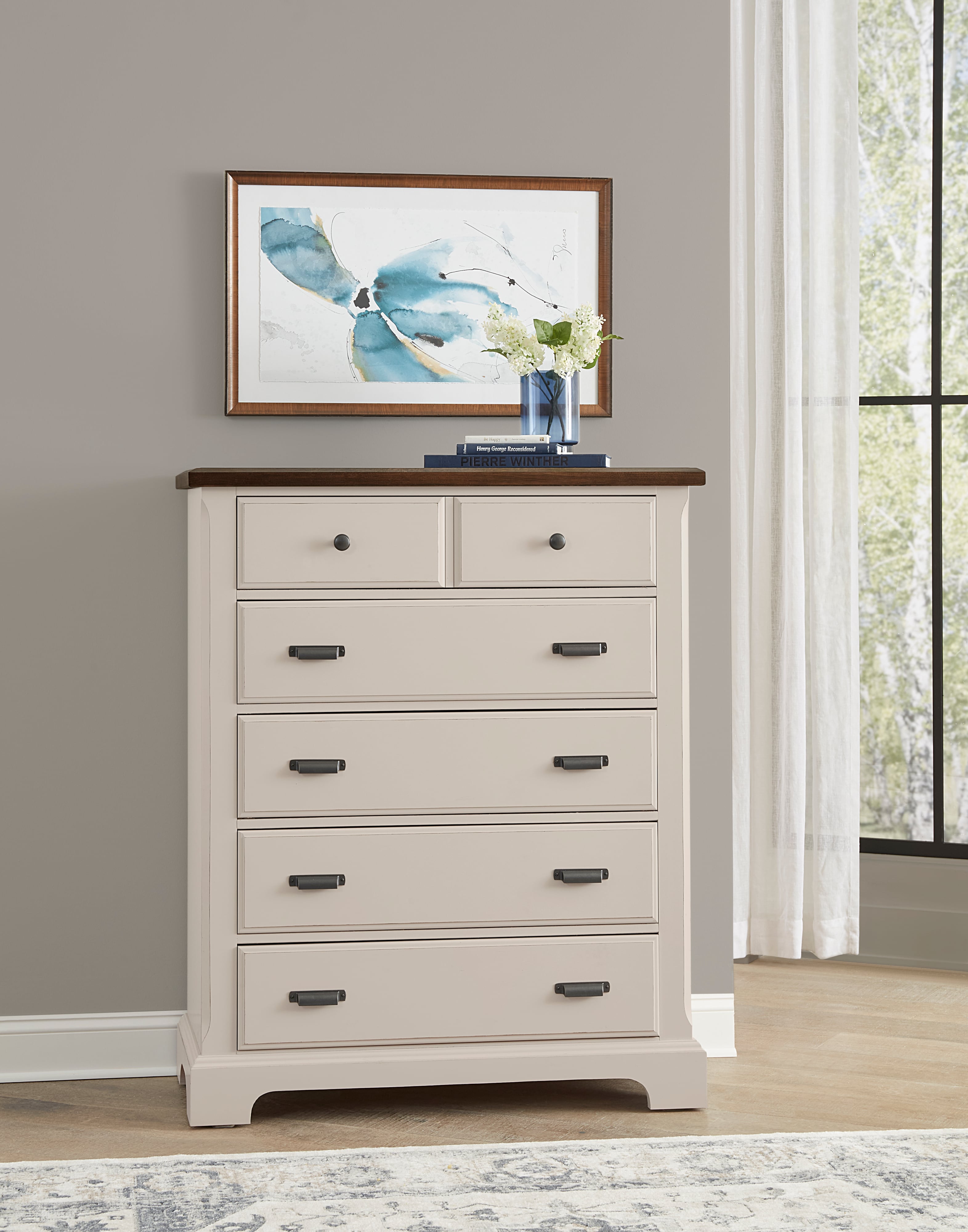 Two-Tone Chest -5 Drawer