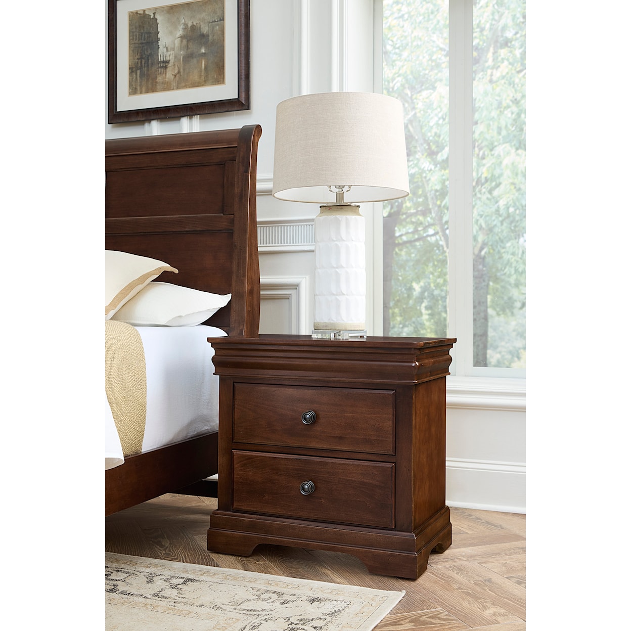 Vaughan-Bassett Vista 2-Drawer Nightstand