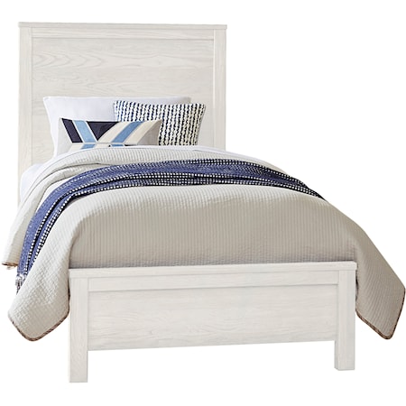 Transitional Twin Panel Bed with Low-Profile Footboard