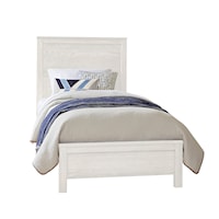 Transitional Twin Panel Bed with Low-Profile Footboard