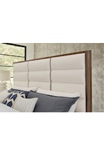 Vaughan Bassett Crafted Oak - Aged Grey Transitional Upholstered Queen Bedroom Set