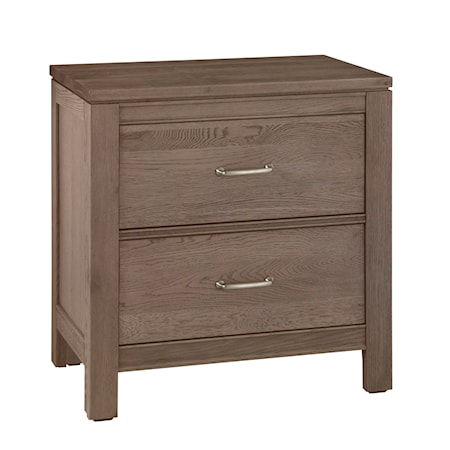 Transitional 2-Drawer Nightstand