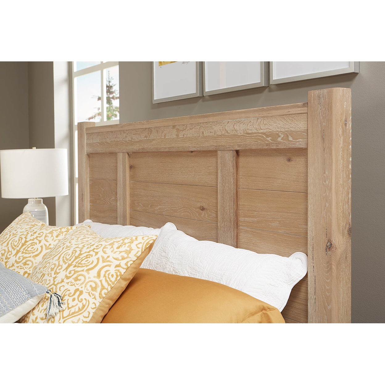 Vaughan Bassett Crafted Oak - Bleached White California King Poster Bed