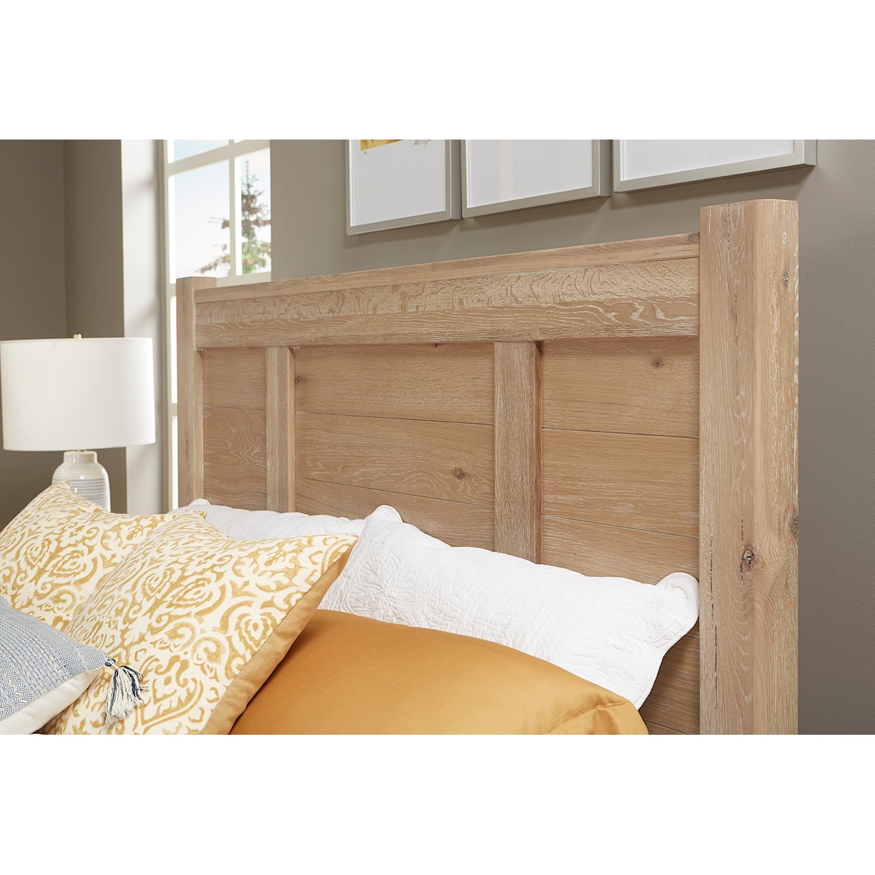 Vaughan Bassett Crafted Oak - Bleached White Queen Poster Bed