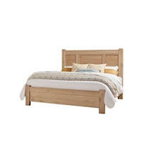 Transitional King Poster Bed with Low-Profile Footboard