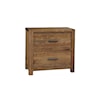 Vaughan Bassett Crafted Oak - Natural Oak Upholstered Queen Panel Bedroom Set