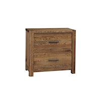 Rustic 2-Drawer Nightstand