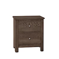 Transitional 2-Drawer Nightstand