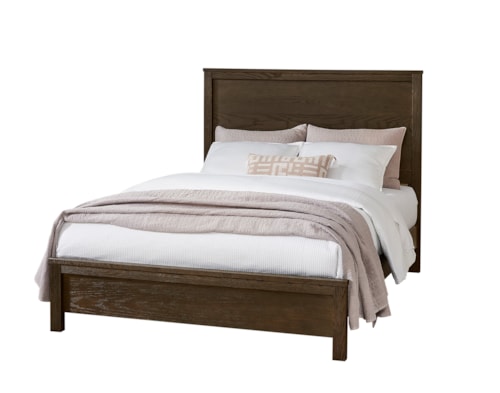 Transitional King Panel Bed with Low-Profile Footboard