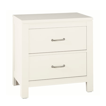 Transitional 2-Drawer Nightstand