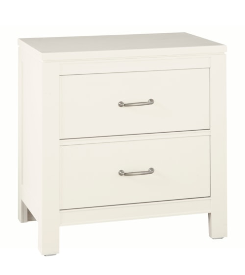 Transitional 2-Drawer Nightstand with French Dovetail Construction