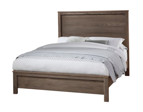 Transitional Queen Panel Bed with Low-Profile Footboard