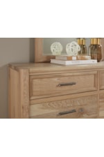 Vaughan Bassett Crafted Oak - Bleached White Farmhouse 8-Drawer Dresser