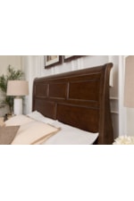 Vaughan Bassett Vista Transitional King Mansion Bed with Metal Slats