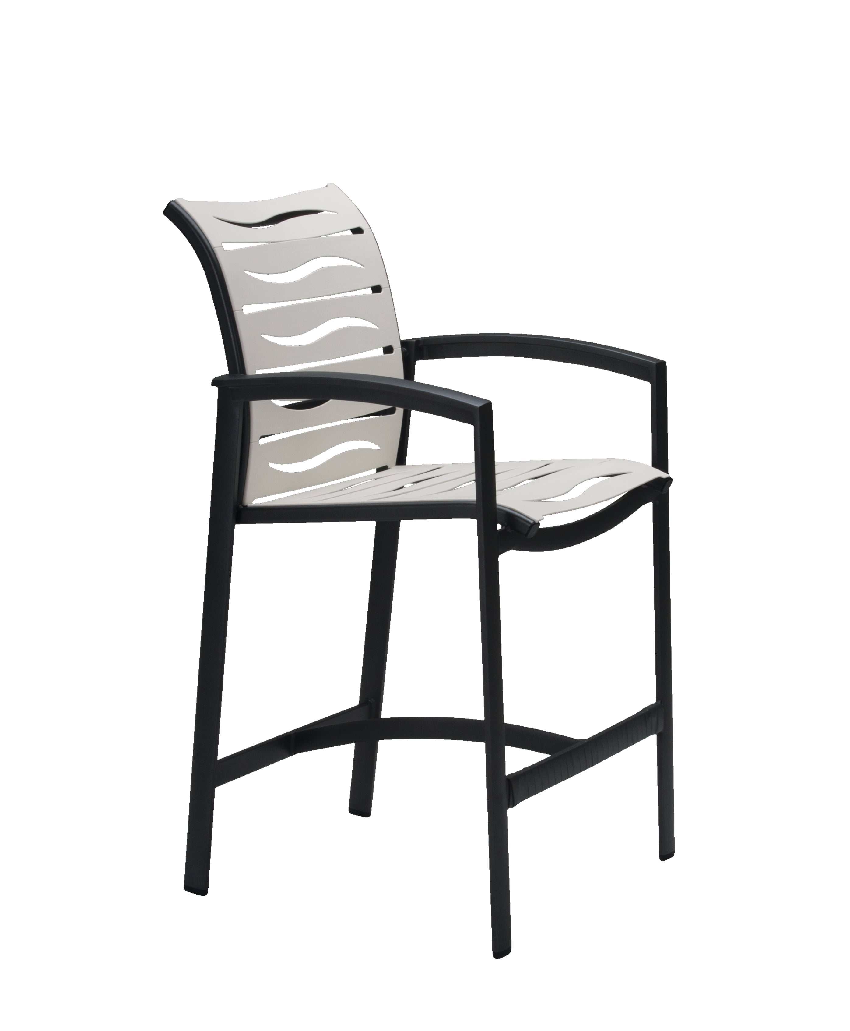 Elance Strap Bar Stool w/Wave Segment Design
