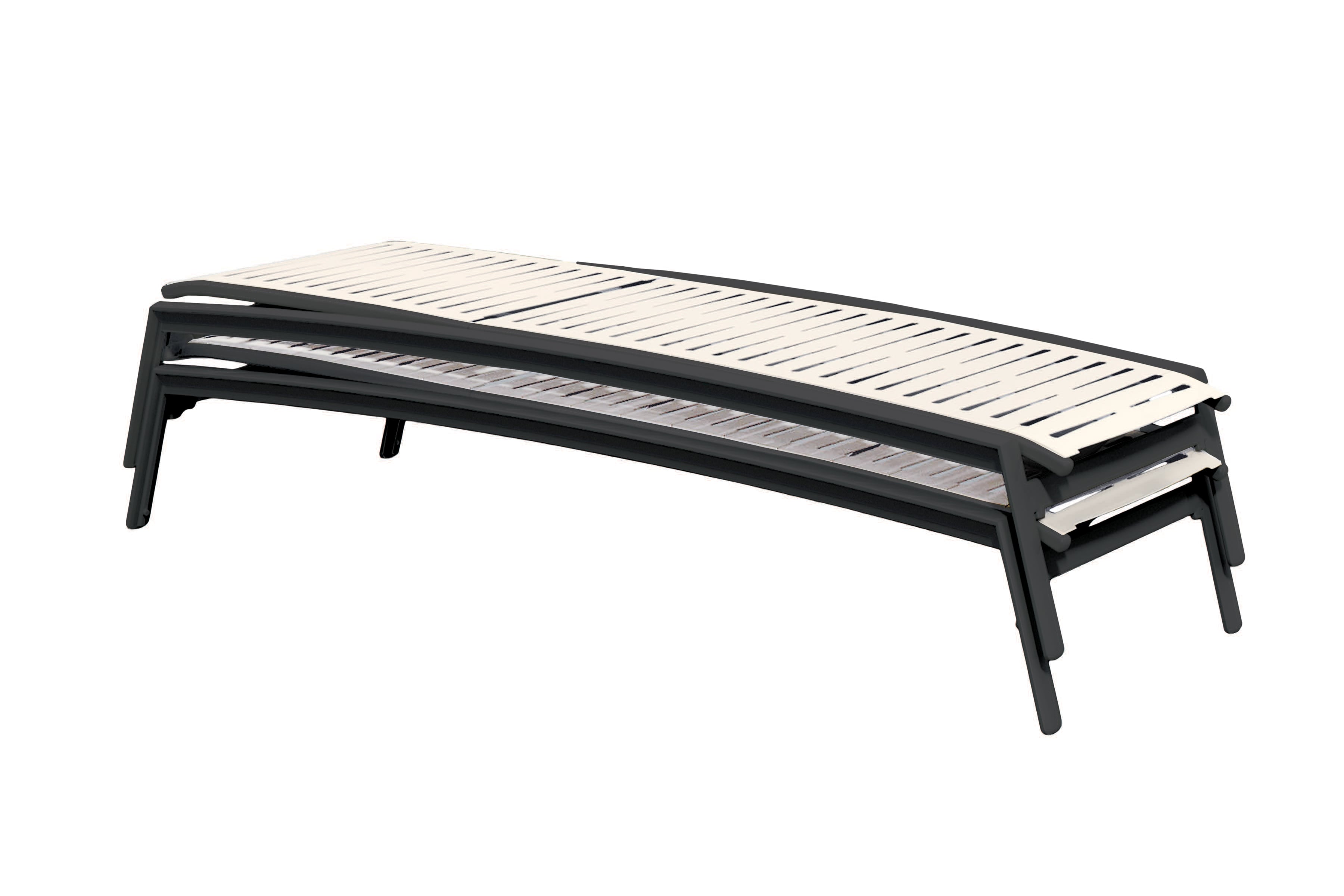 Tropitone Elance Stacking Adj. Armless Strap Chaise Lounge