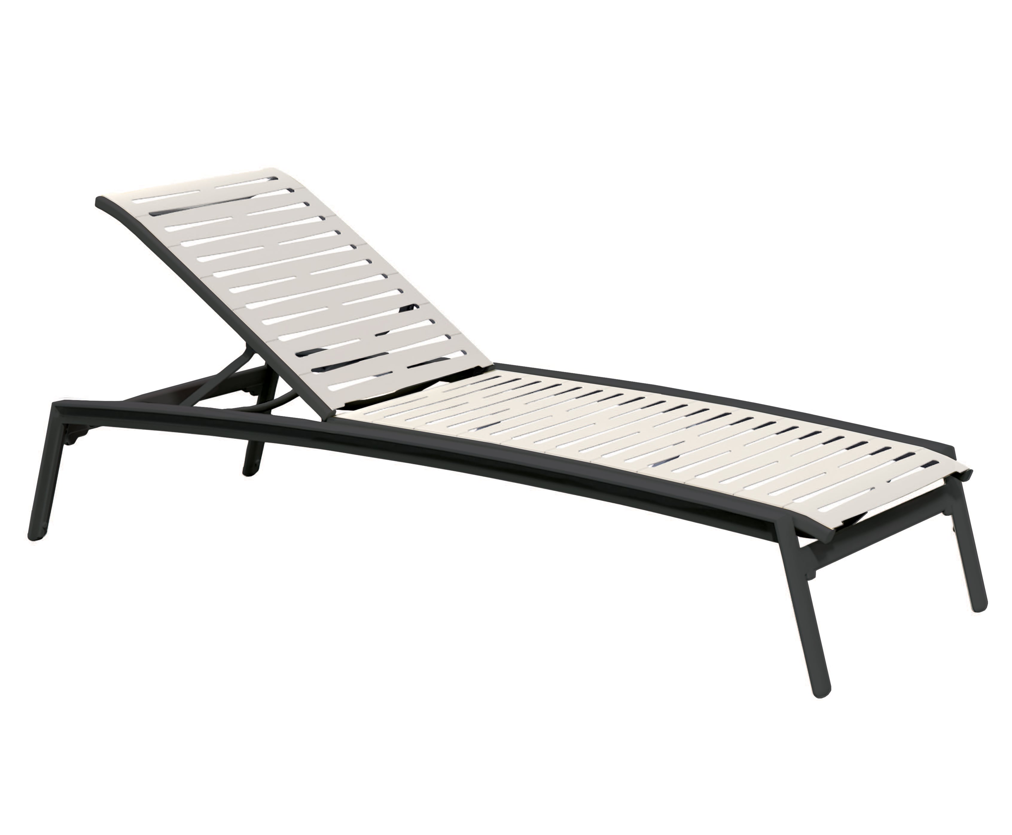 Tropitone Elance Stacking Adj. Armless Strap Chaise Lounge