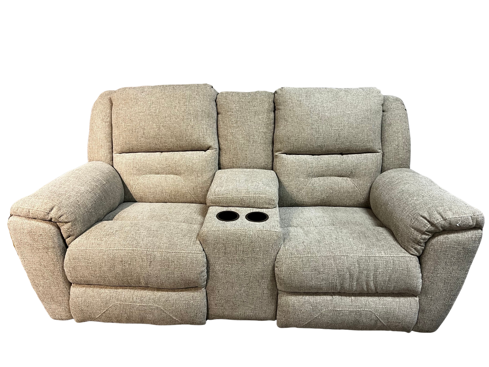 Double Recl. Console Sofa w/ Power Headrest