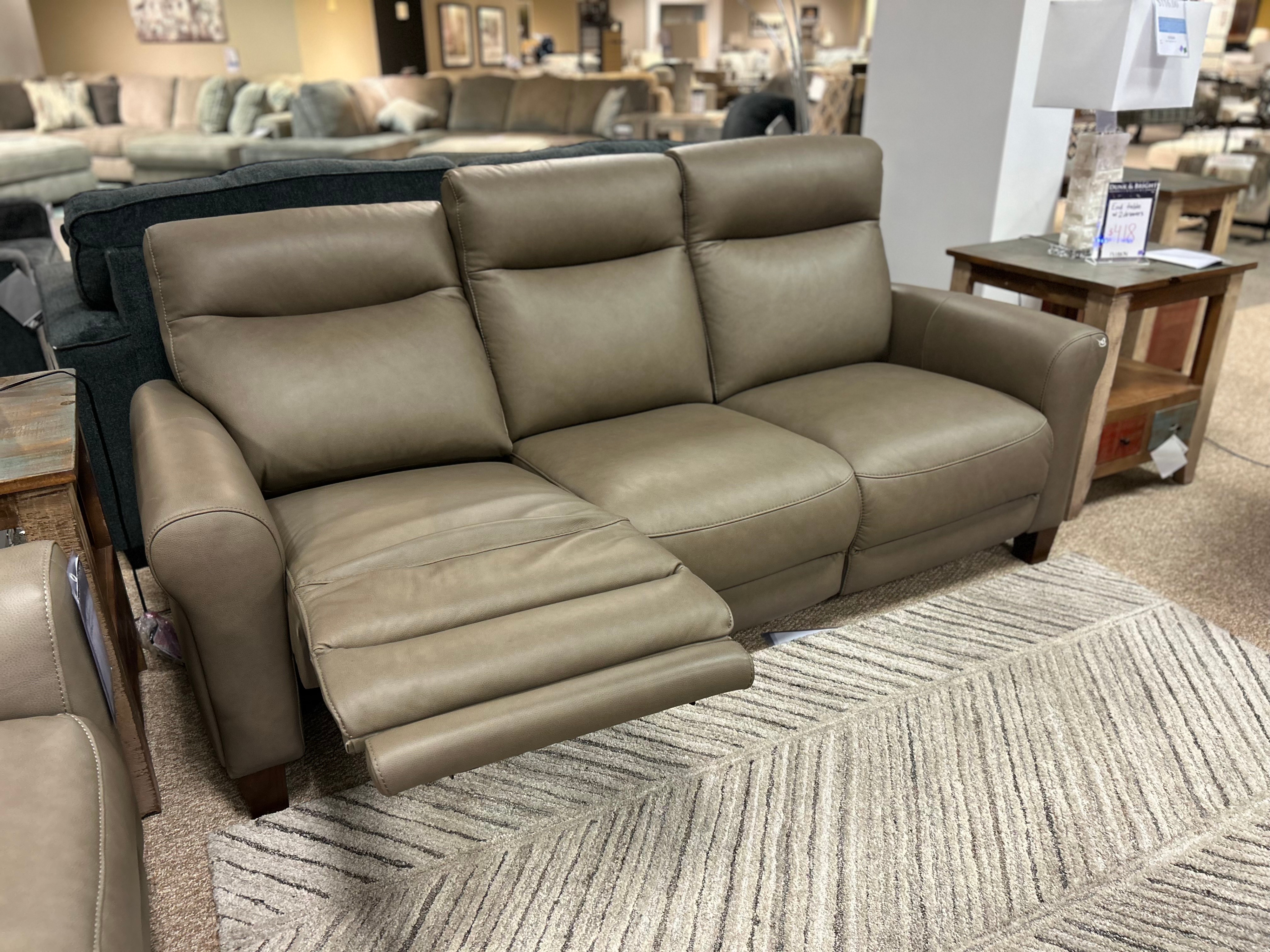 Leather Reclining Sofa