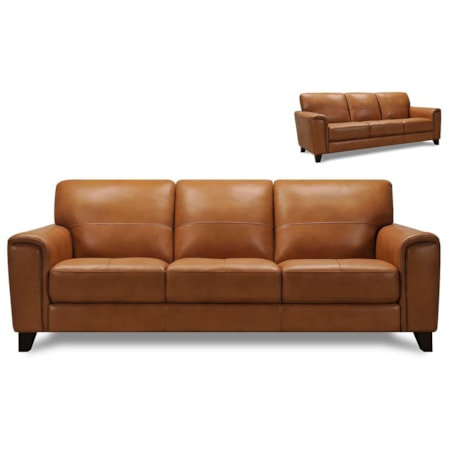 Leather Caramel Sofa